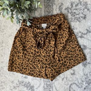 A New Day Cheetah Print Paperbag Shorts
